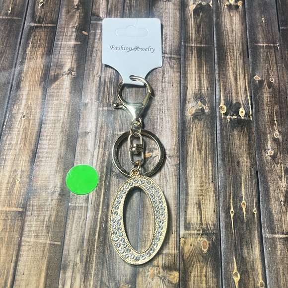 5for$10 AIIEKZ AirPods Cover Rhinestone Studded Lucky Number 0-9 Keychain (0) - Picture 4 of 4